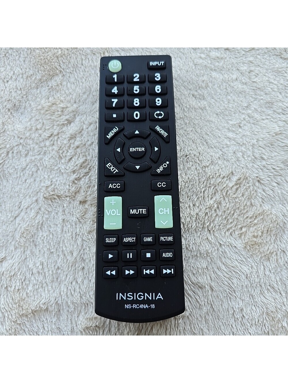 Insignia NS-RC4NA-18 NSRC4NA18 Remote control for Insignia TVs